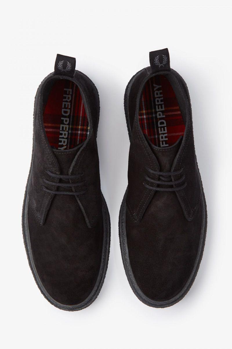 Black Fred Perry Hawley Women's Shoes | PH 1850QMAZ